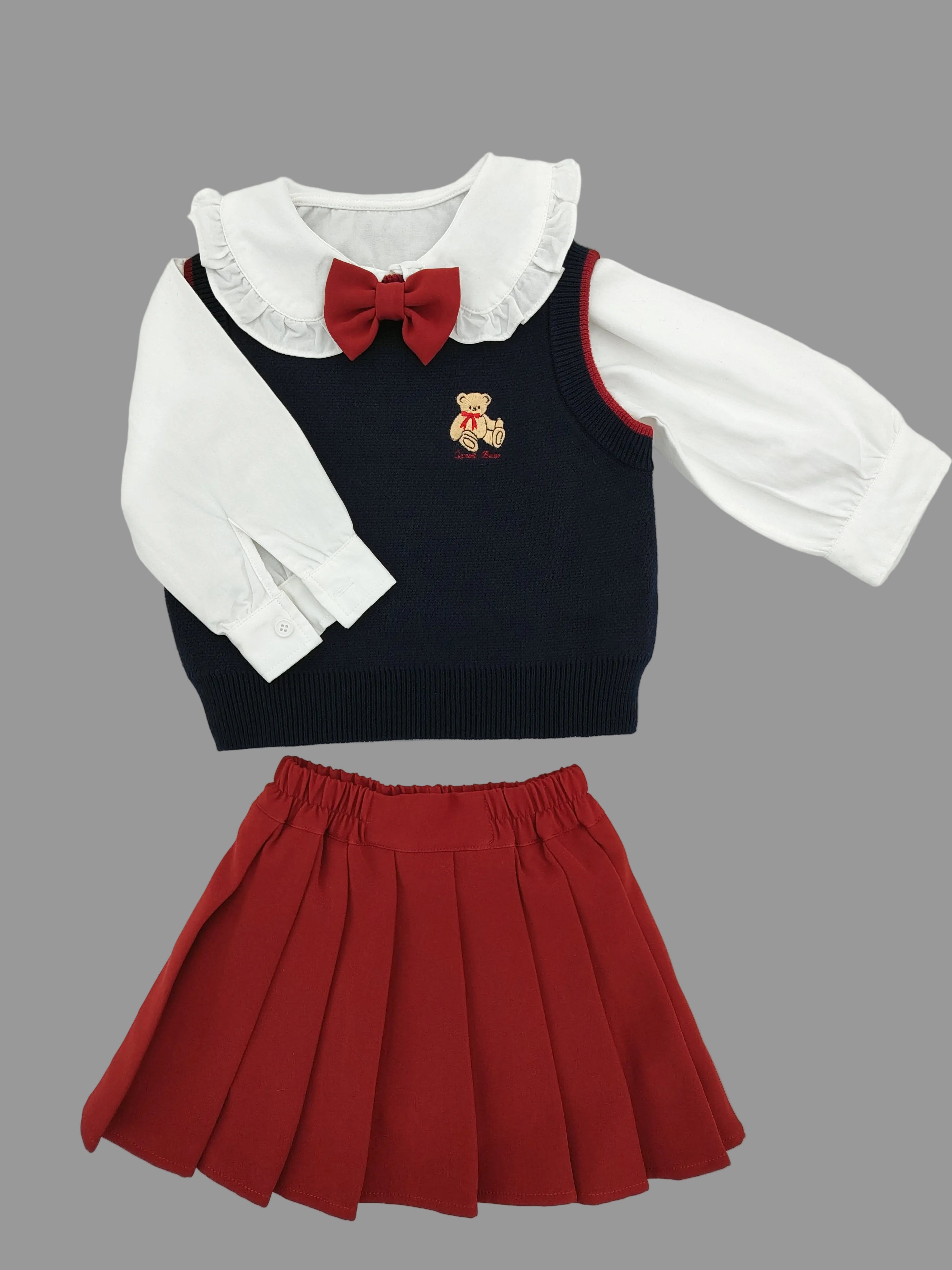 Accordion Red Skirt