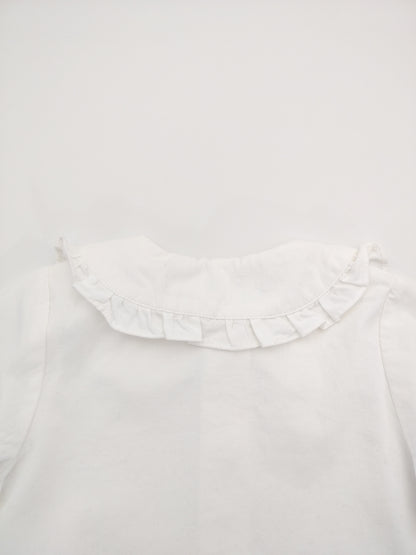 Red Noeud Papillon with Large Collar White Shirt