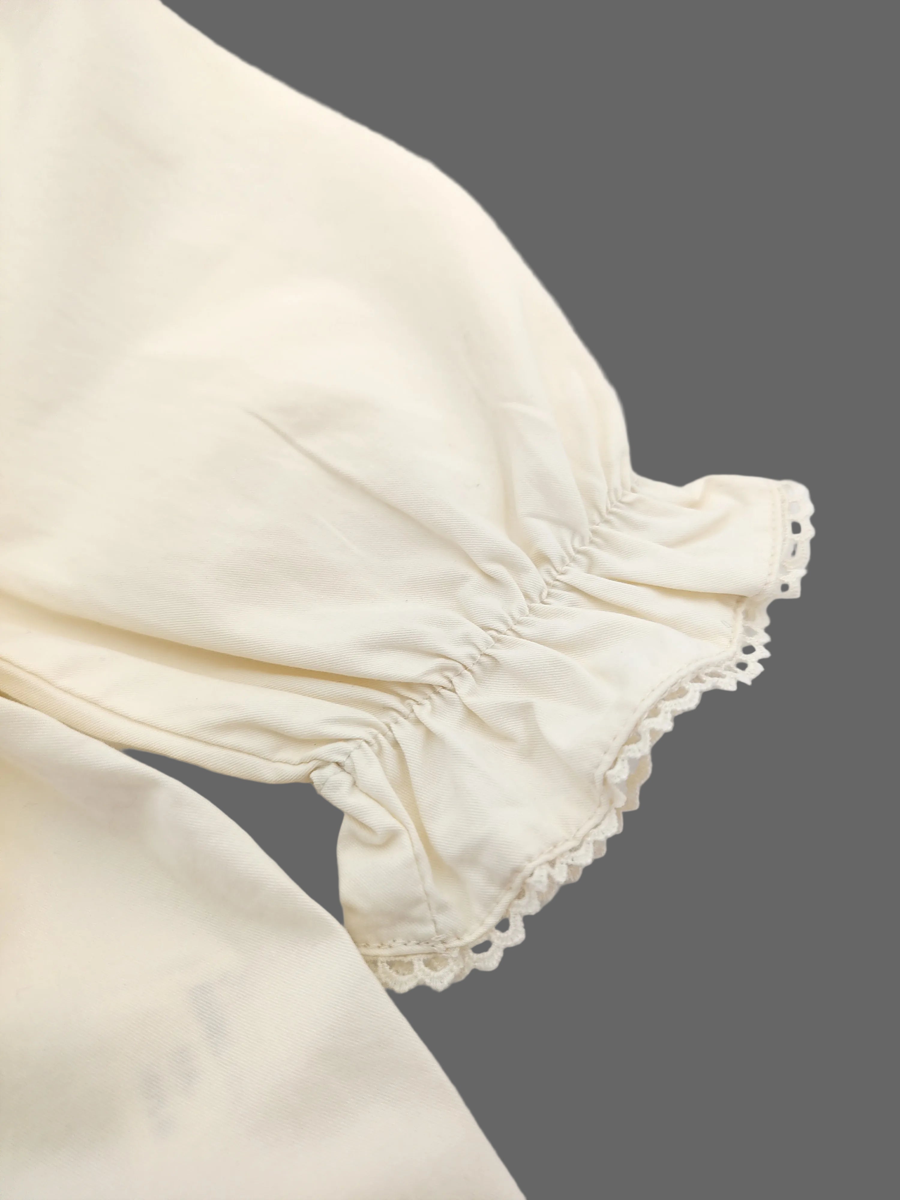 Pink Apron Off White Dress