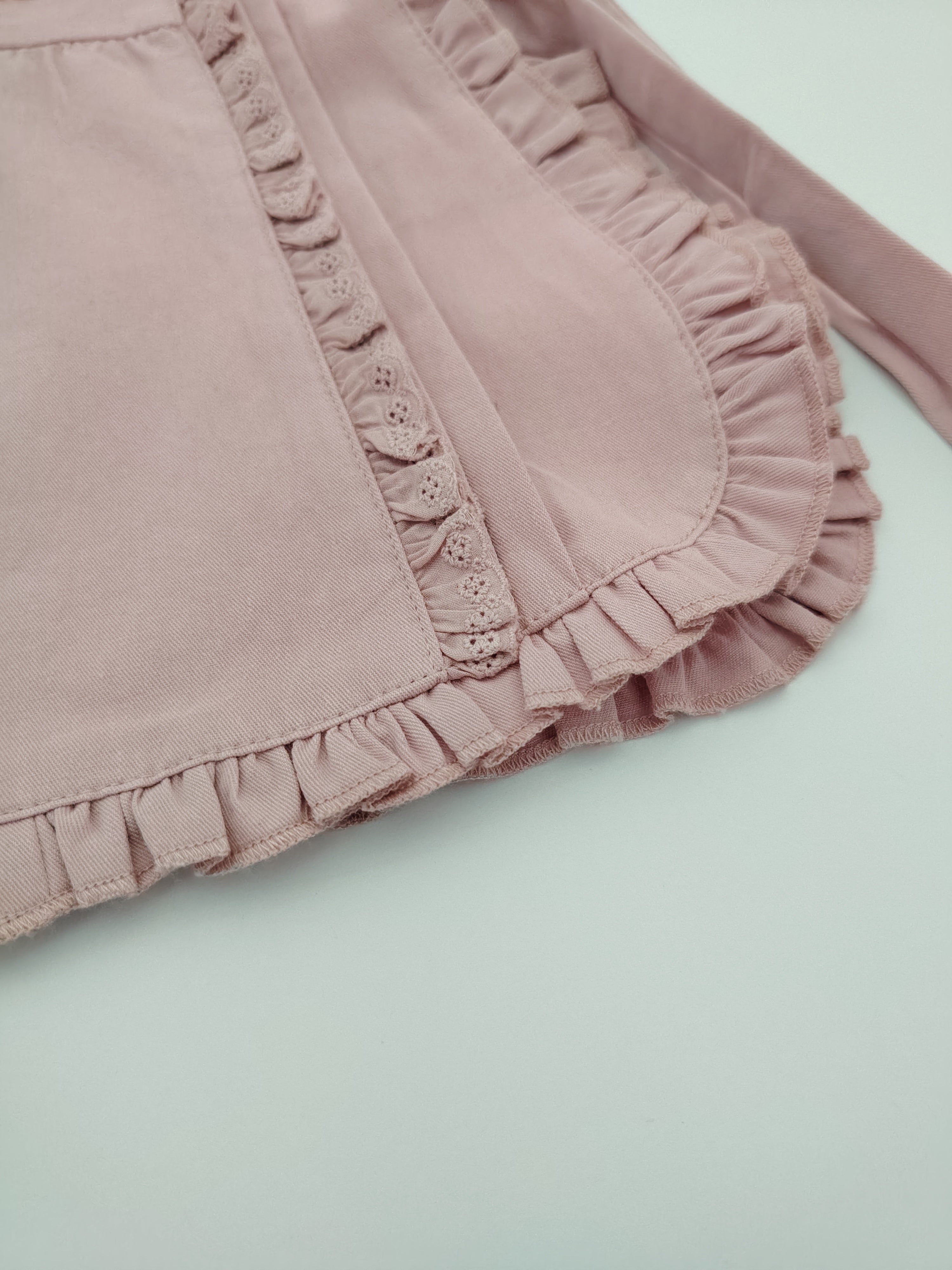 Pink Apron Off White Dress