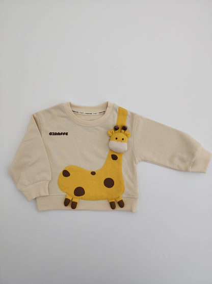 Beige Giraffe Sweatshirt