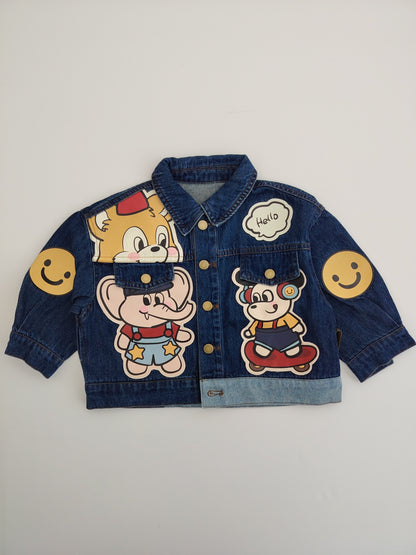 Cartoon Oversized Jeans Jacket