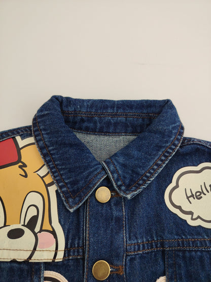 Cartoon Oversized Jeans Jacket