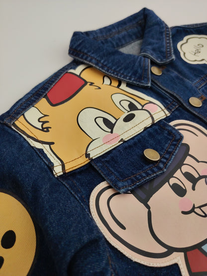 Cartoon Oversized Jeans Jacket