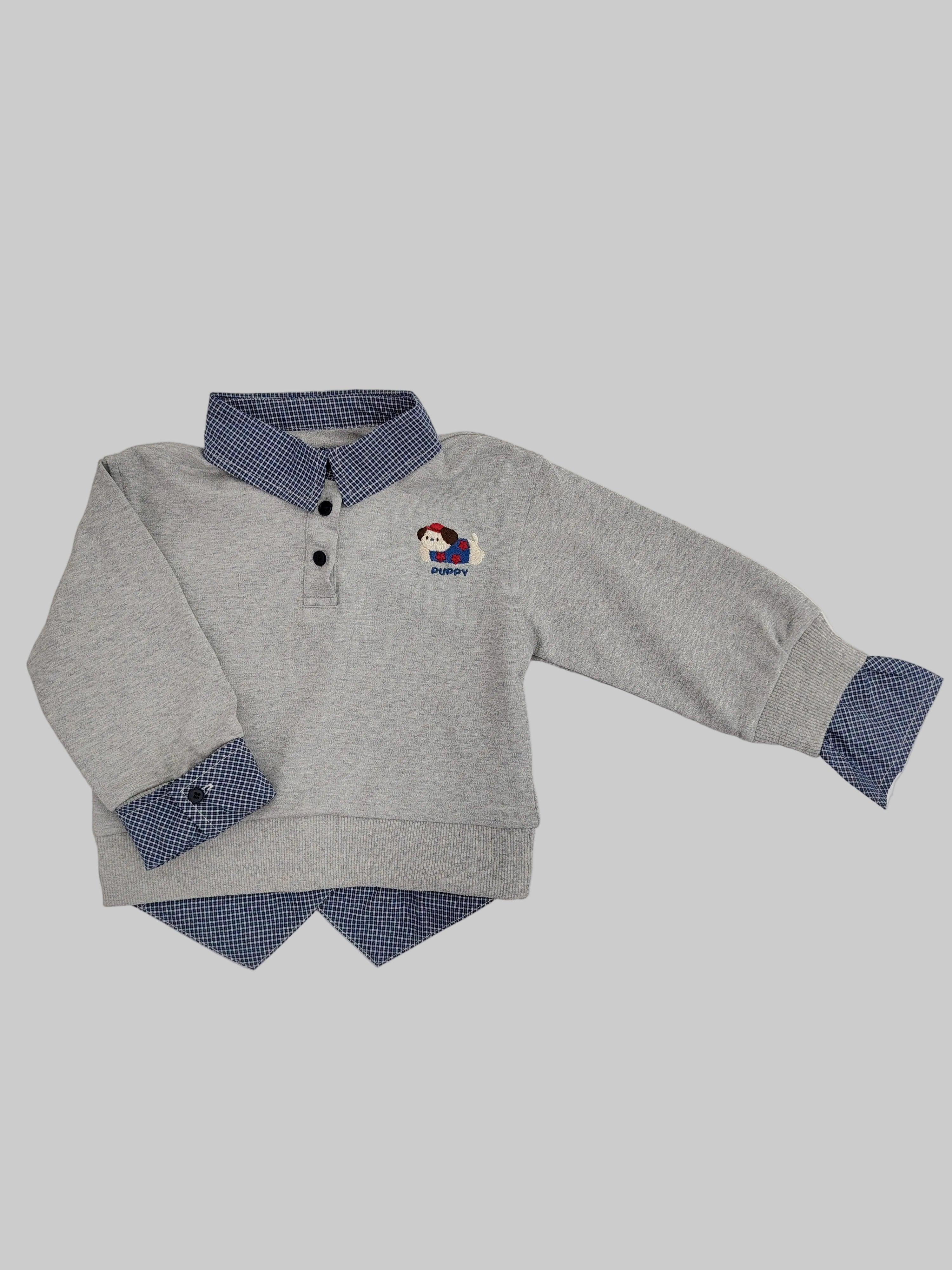 Gray Polo Sweater