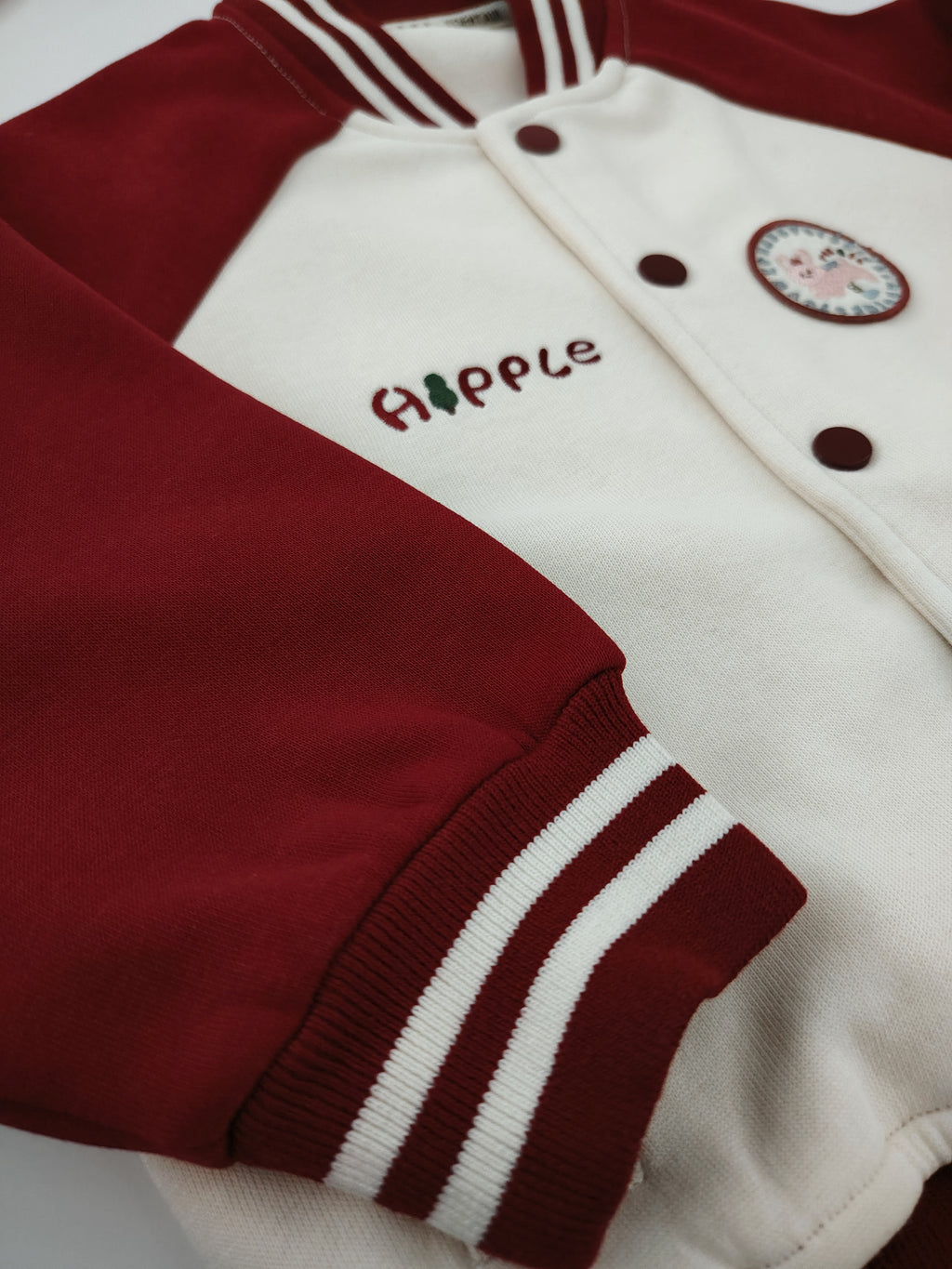 Red & Off-White Oversized Sport Jacket