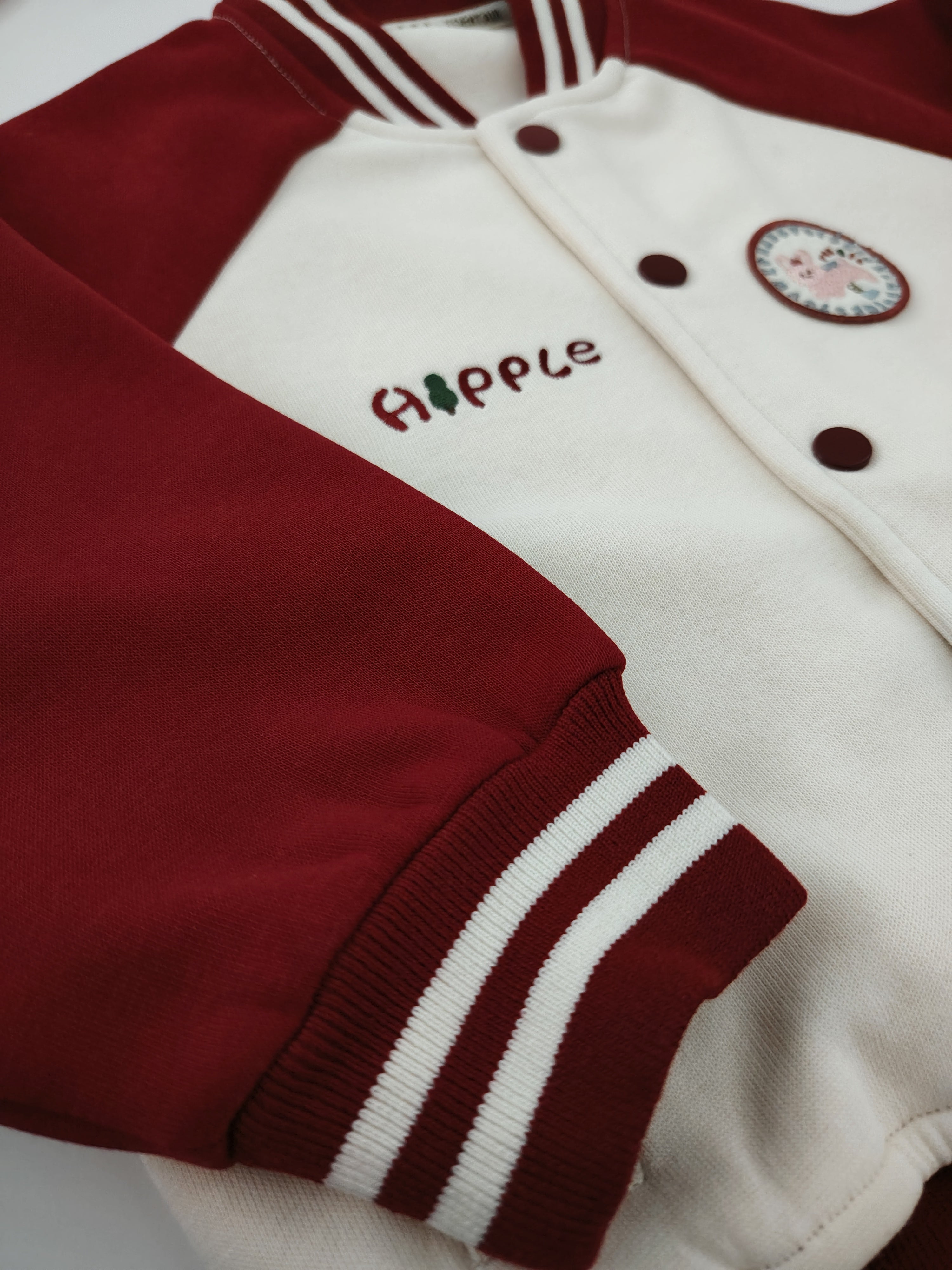 Red & Off-White Oversized Sport Jacket