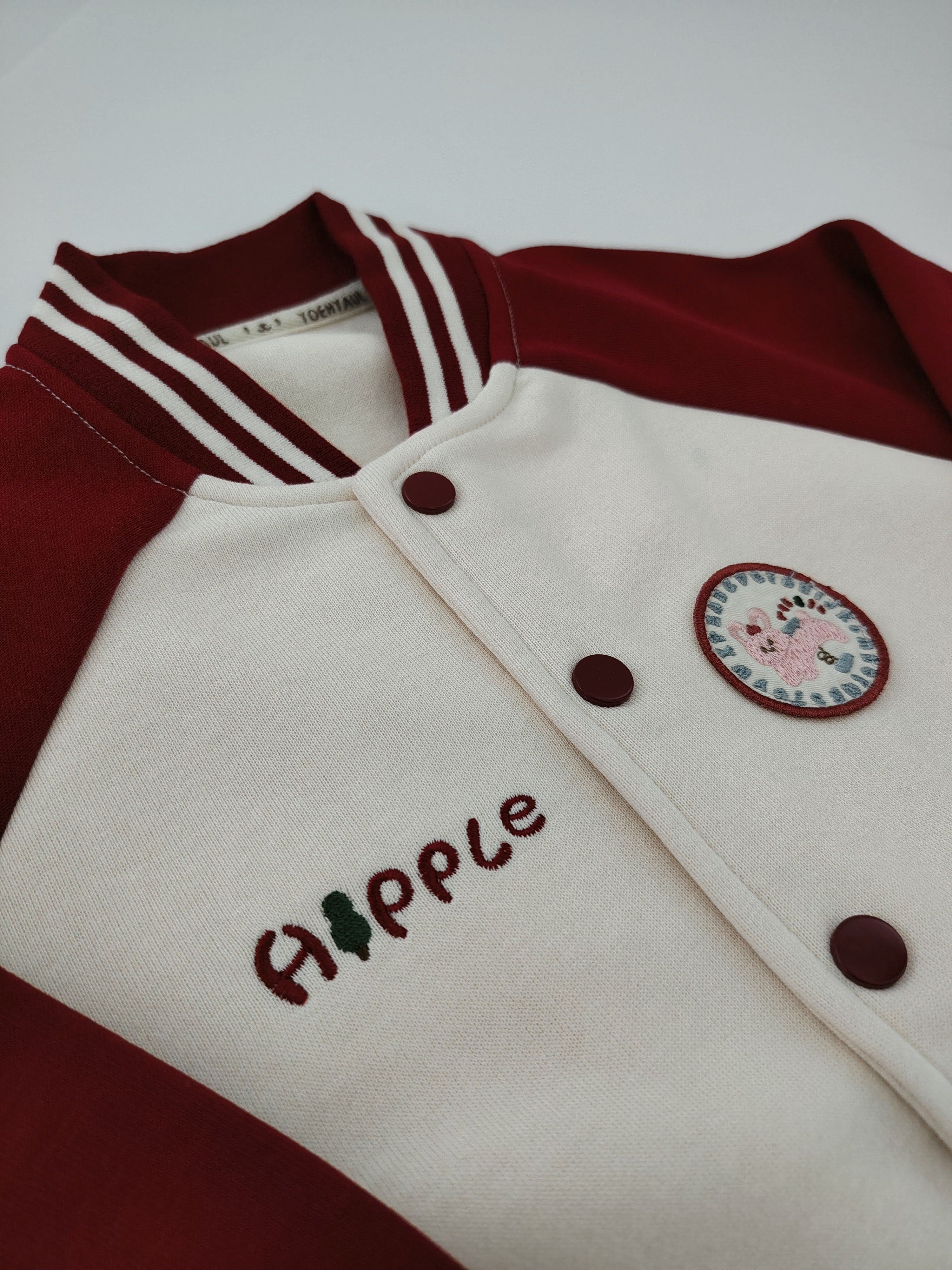 Red & Off-White Oversized Sport Jacket