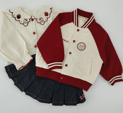 Red & Off-White Oversized Sport Jacket