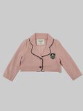 Pink Crop Top Blazer