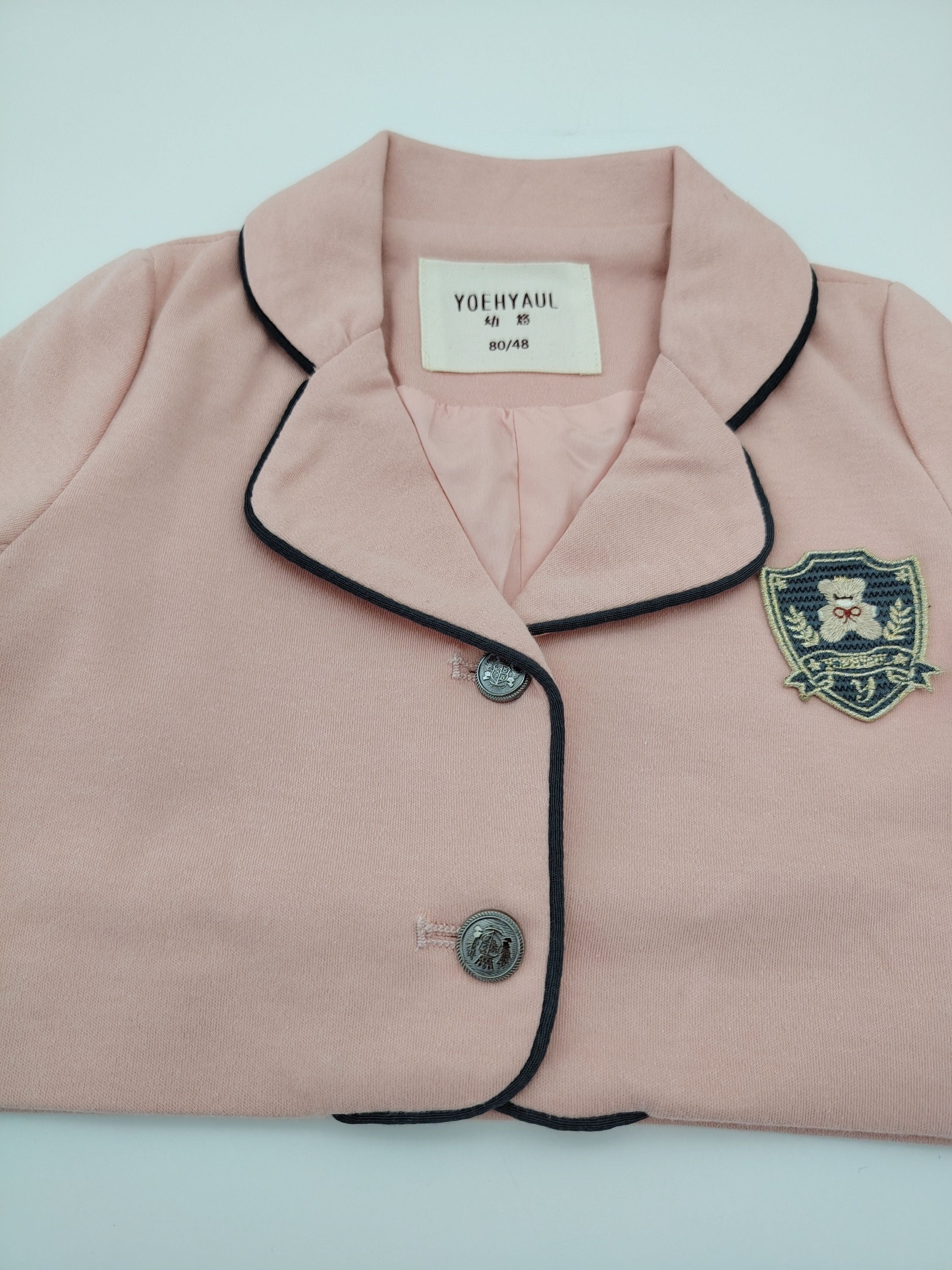 Pink Crop Top Blazer