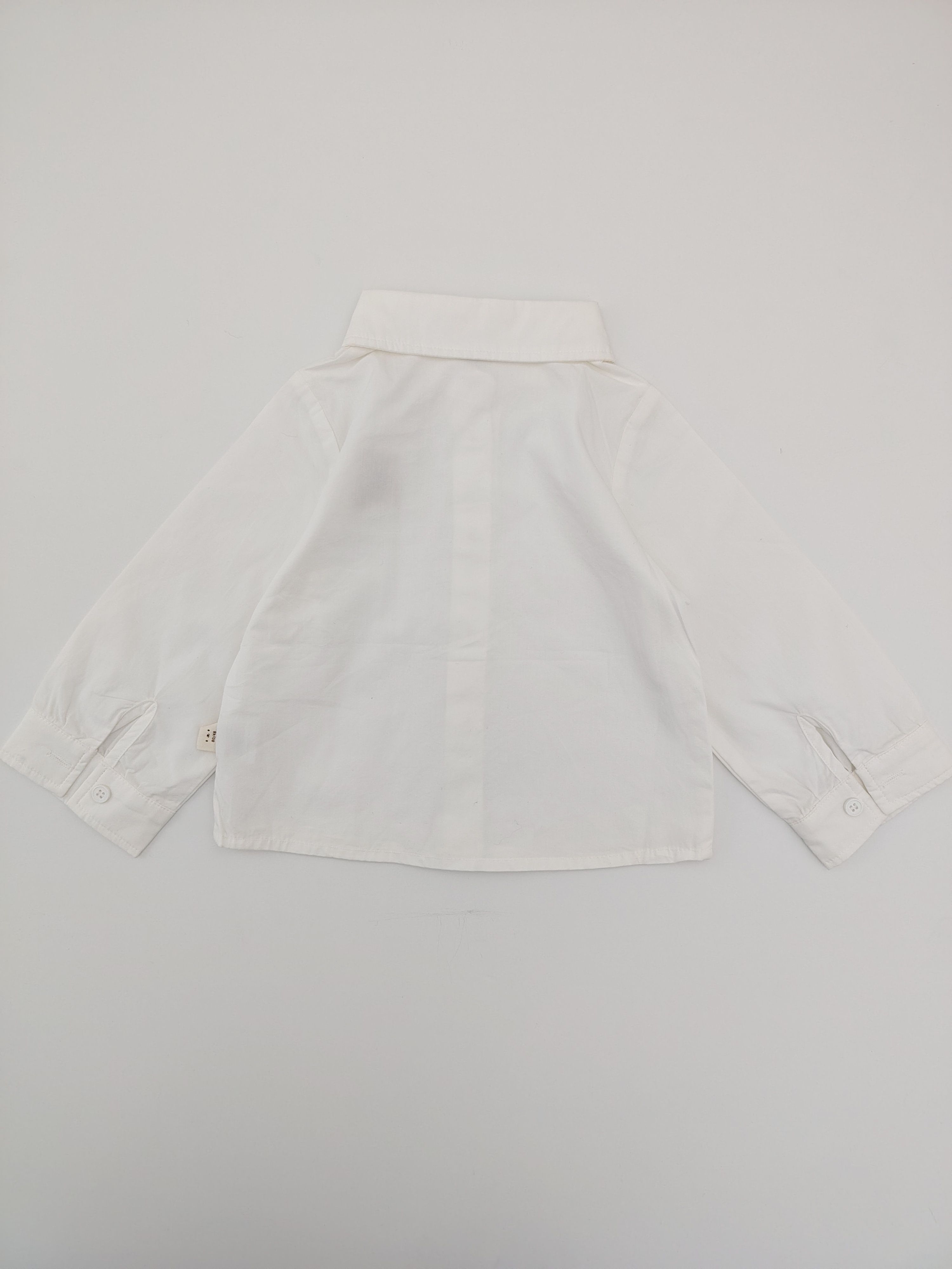 White Teddy Bear Shirt with Gray Noeud Papillon