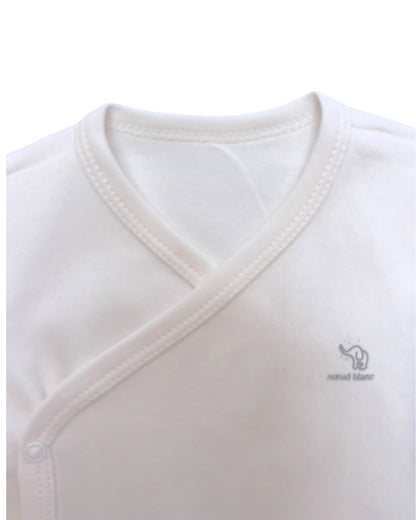 Nœud Blanc™ Organic Cotton Double Breasted & Double Size Long Sleeves Body