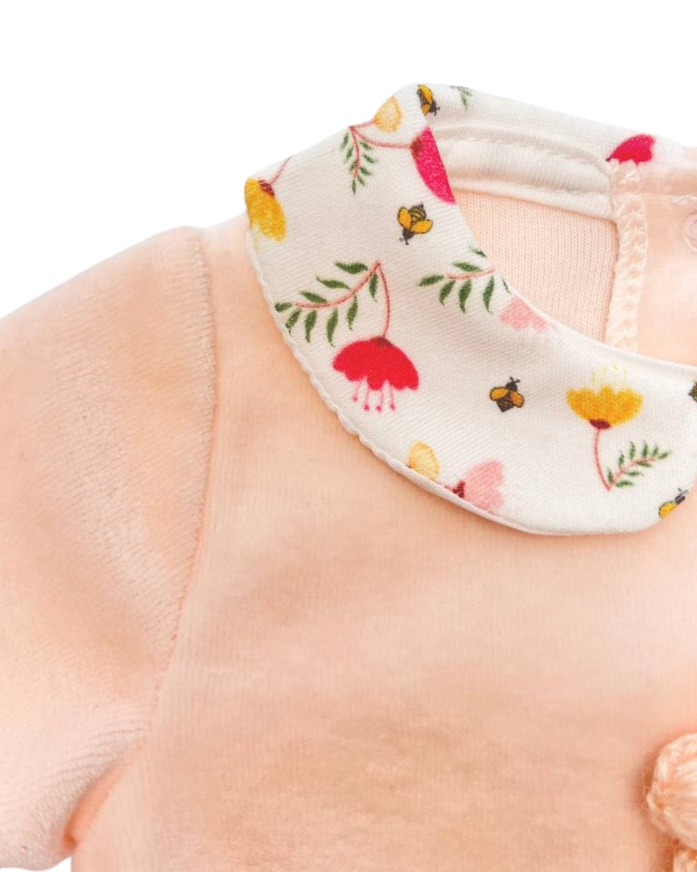 Flower Velvet Footed Overall