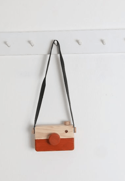 Orange Wooden Camera - La Farandole Paris