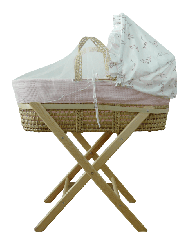 Wicker Moses Basket with Rocking Stand - La Farandole Paris