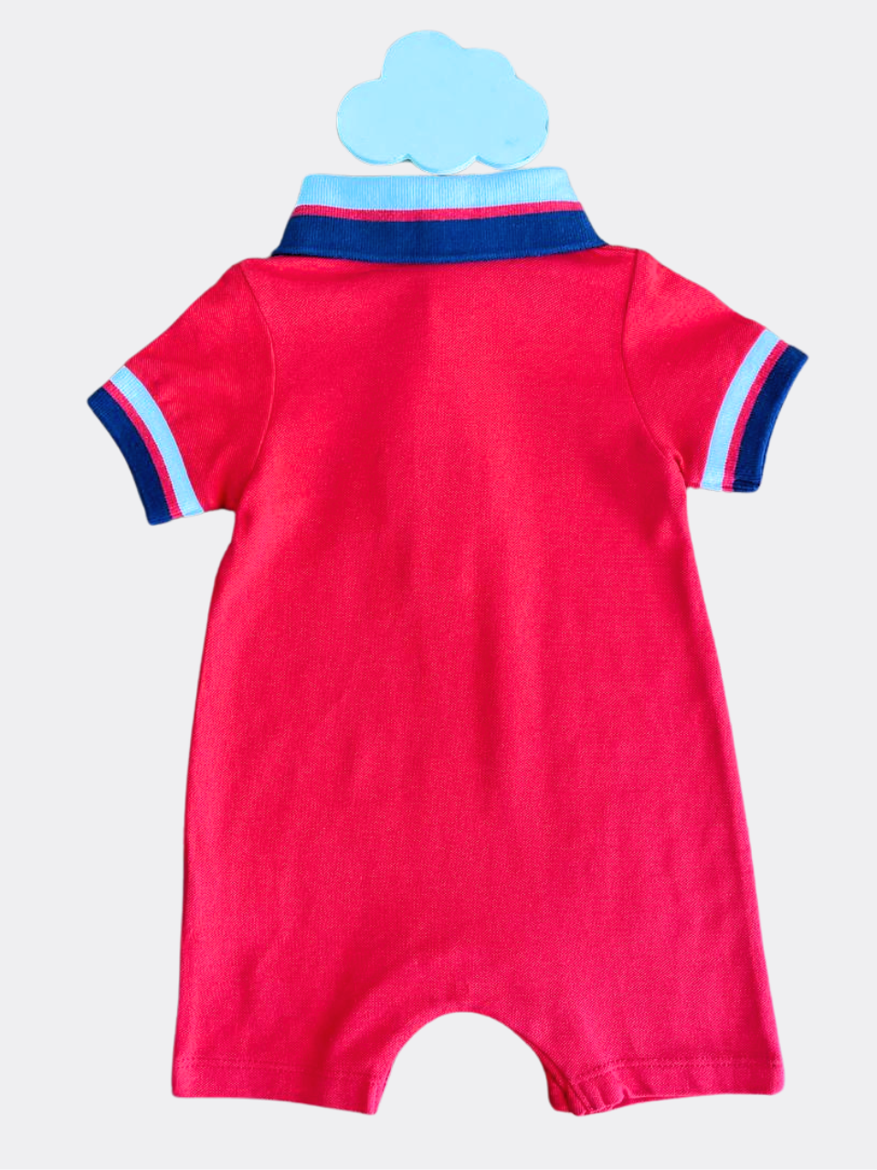 Red And Navy Blue Marin Polo Overall