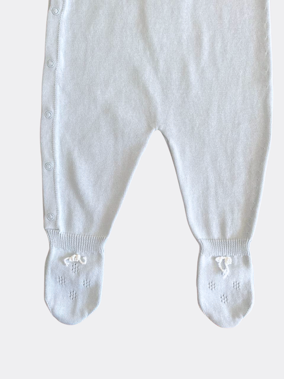 Baby Blue / White Organic Cotton Overall Socks