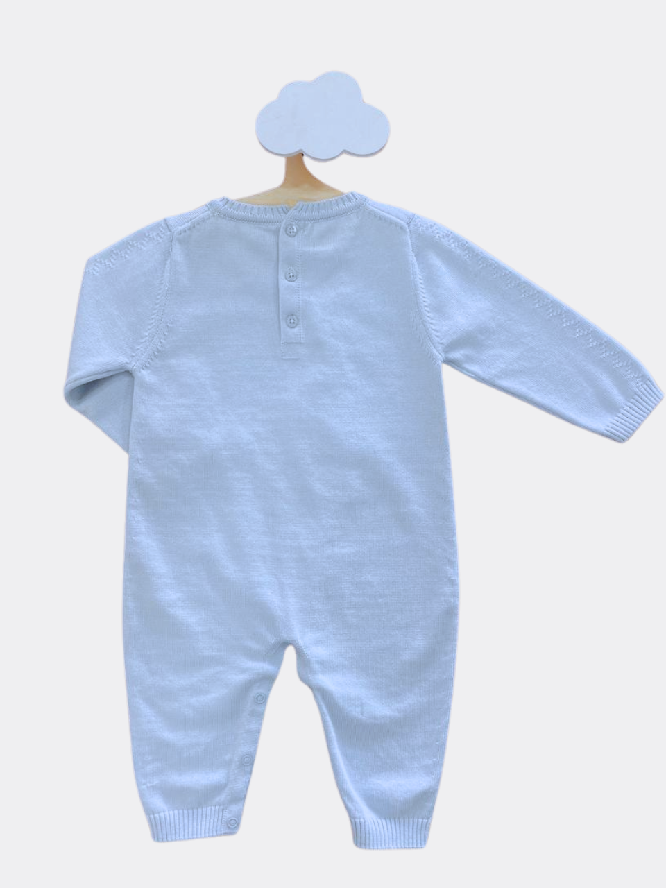 Blue And White Organic Cotton Overall