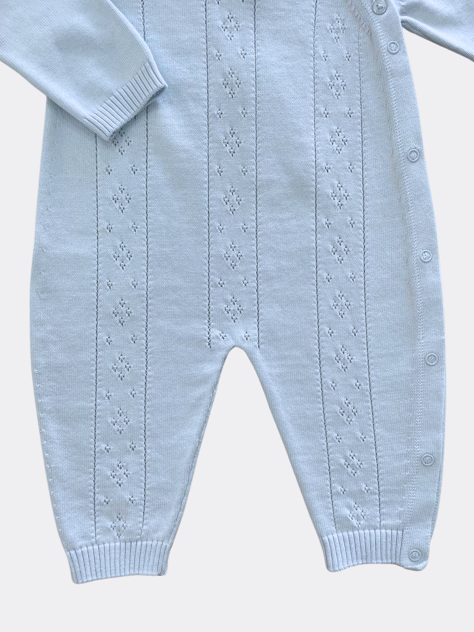 Blue And White Organic Cotton Overall