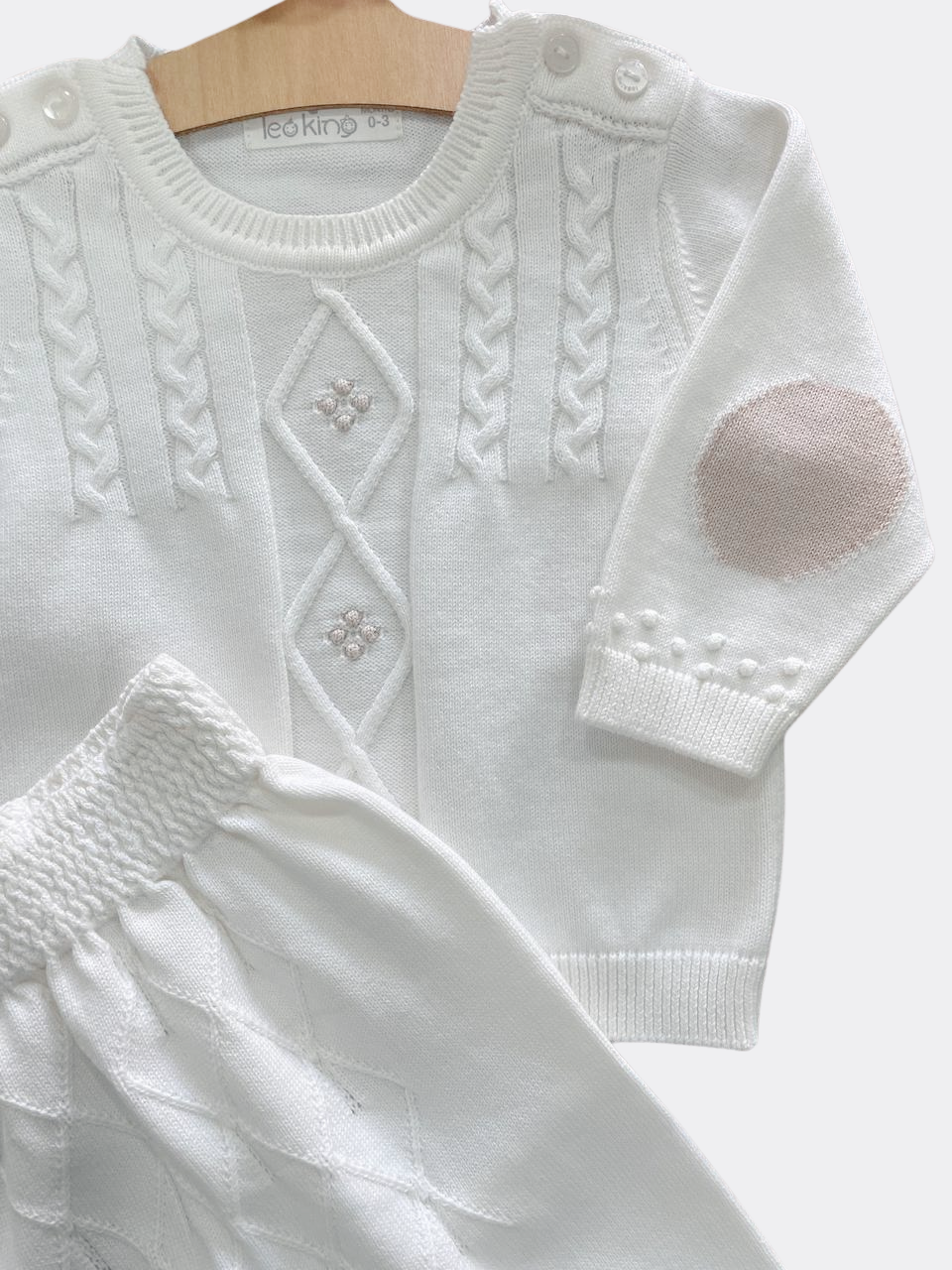 White/beige Organic Cotton Set