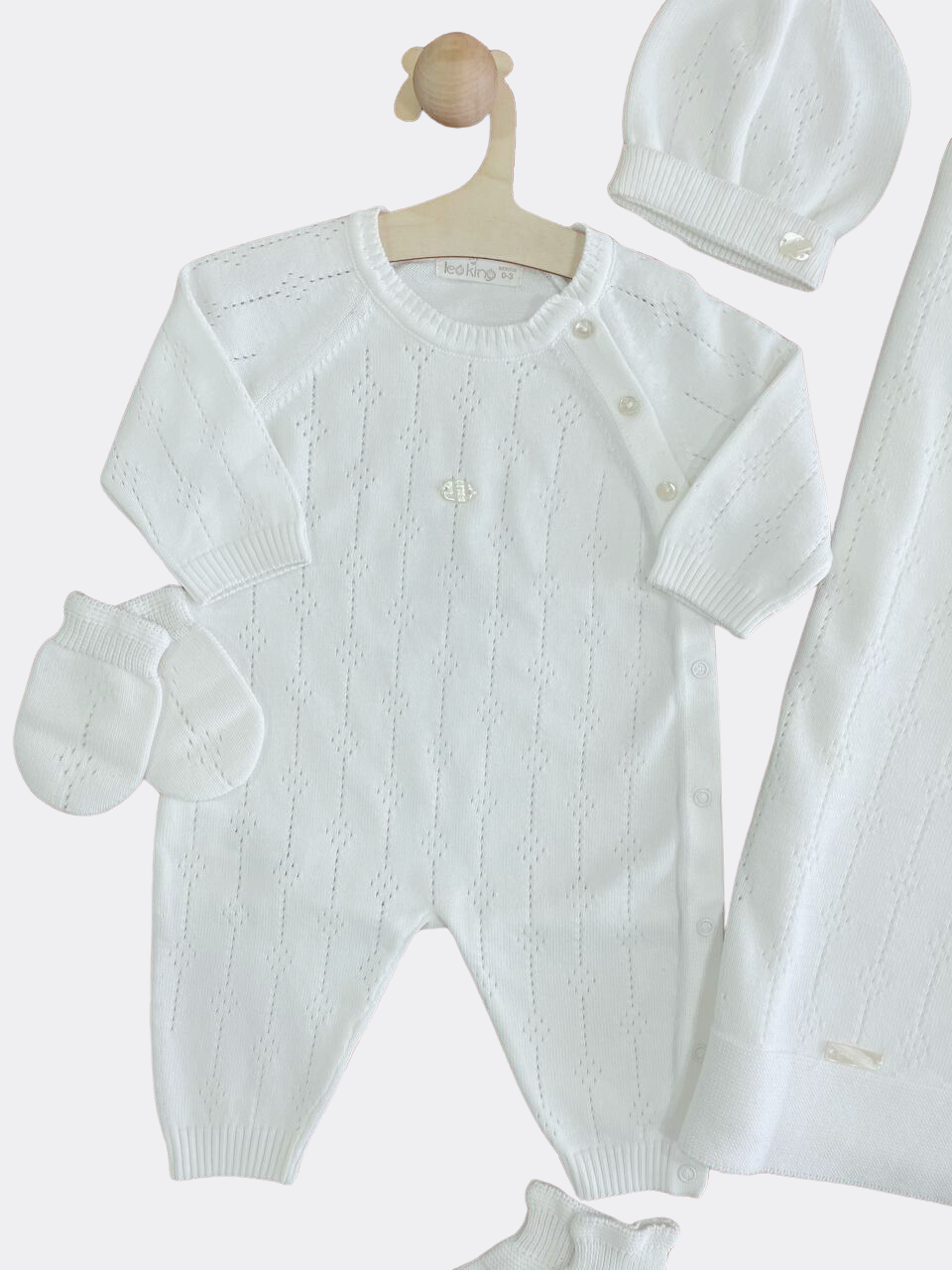 White Organic Cotton Hospital Set 5 Pcs