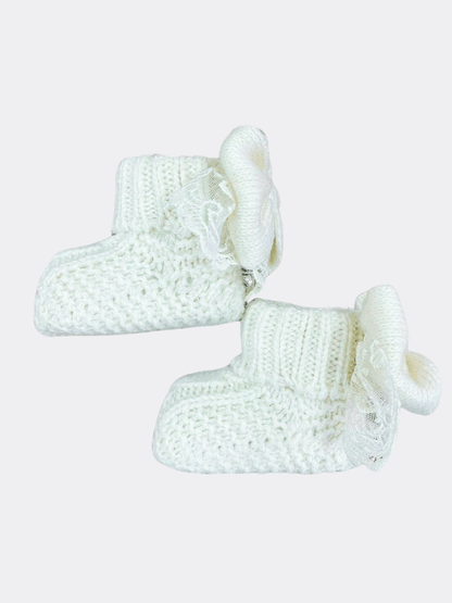 Bow Ruffles Booties - La Farandole Paris