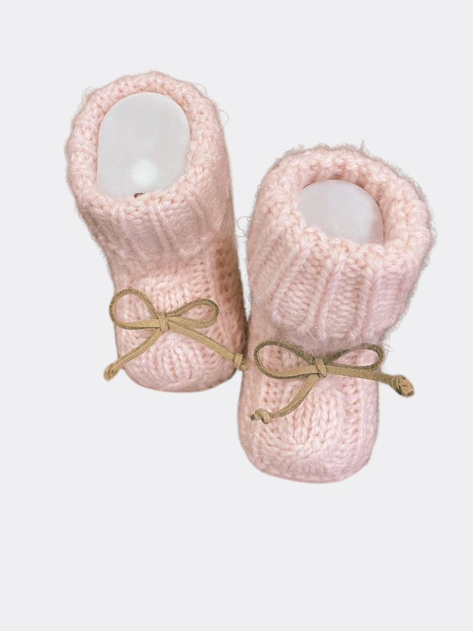 Brown Ruban Style Baby Booties