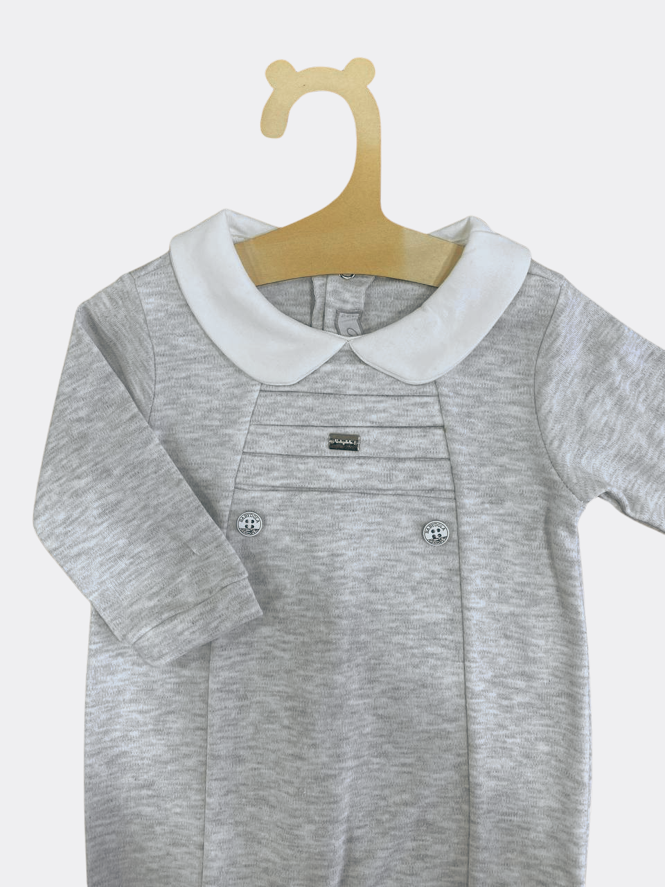 grey And White  Polo Organic Cotton Overall