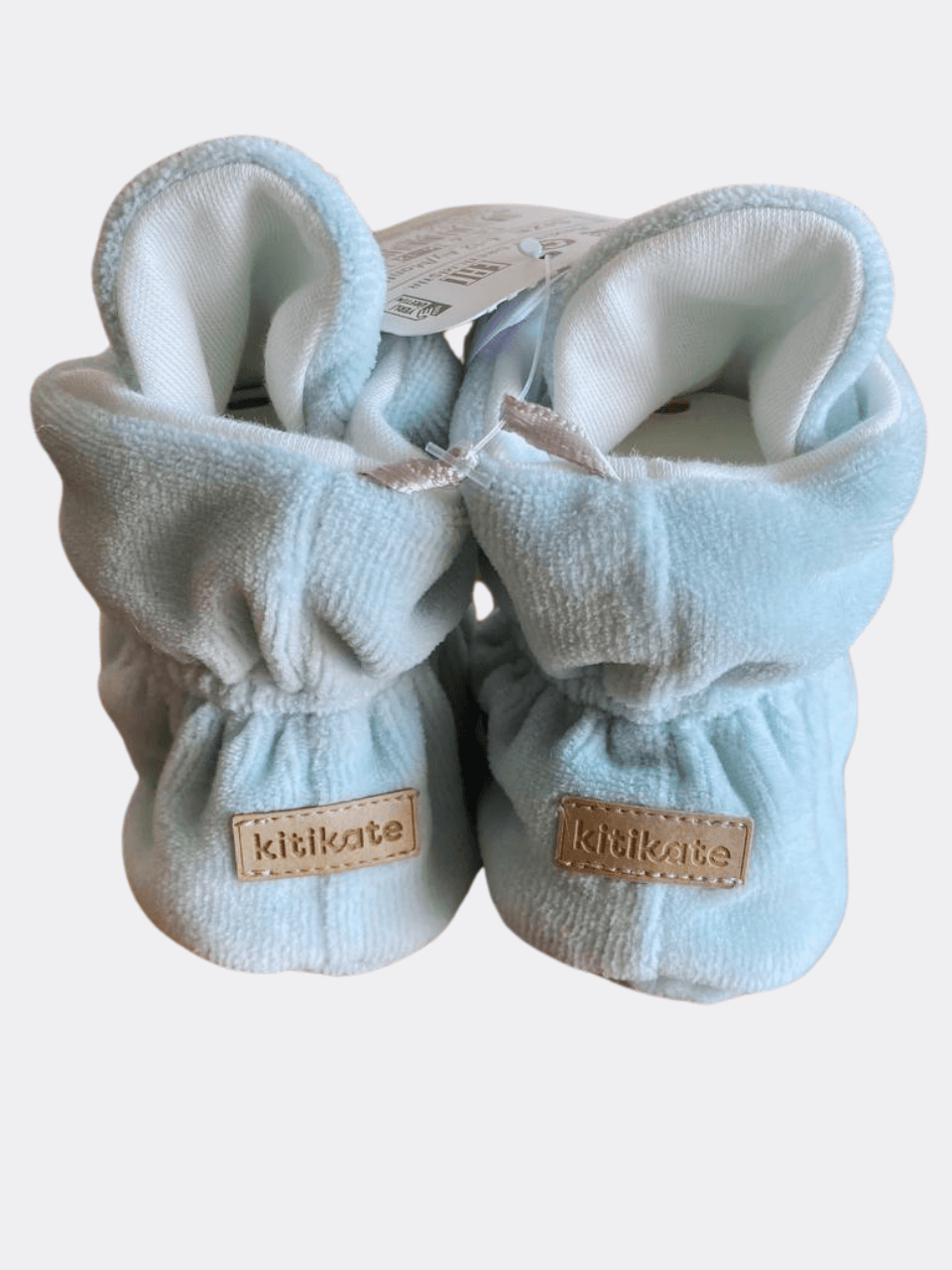 Mint Green Velvet Booties - La Farandole Paris