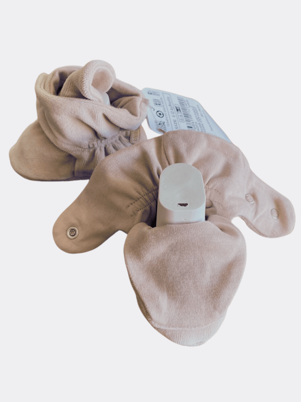 Beige Velvet Booties - La Farandole Paris