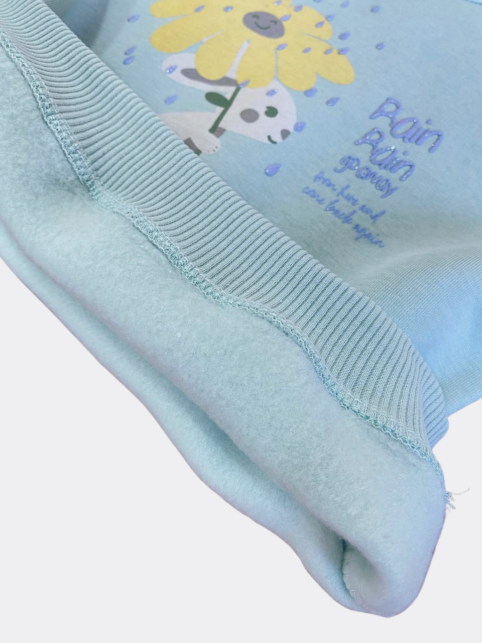 Mint Green Flowers cotton fleece survetement