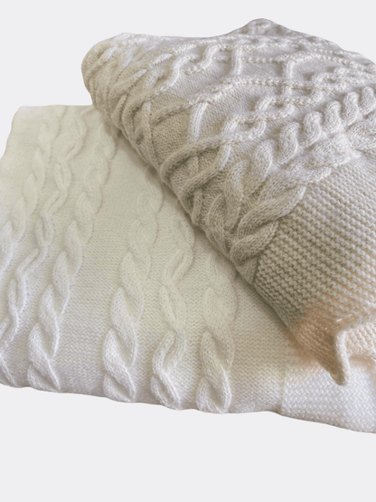Thick Organic Wool Blanket - La Farandole Paris