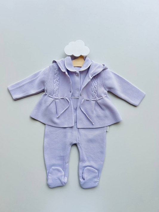 Lila Organic Cotton Overall With Hooded Organic Cotton Jacket