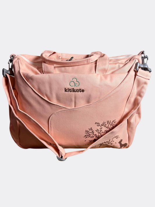 Pink Jumbo Canvas Diapers Bag