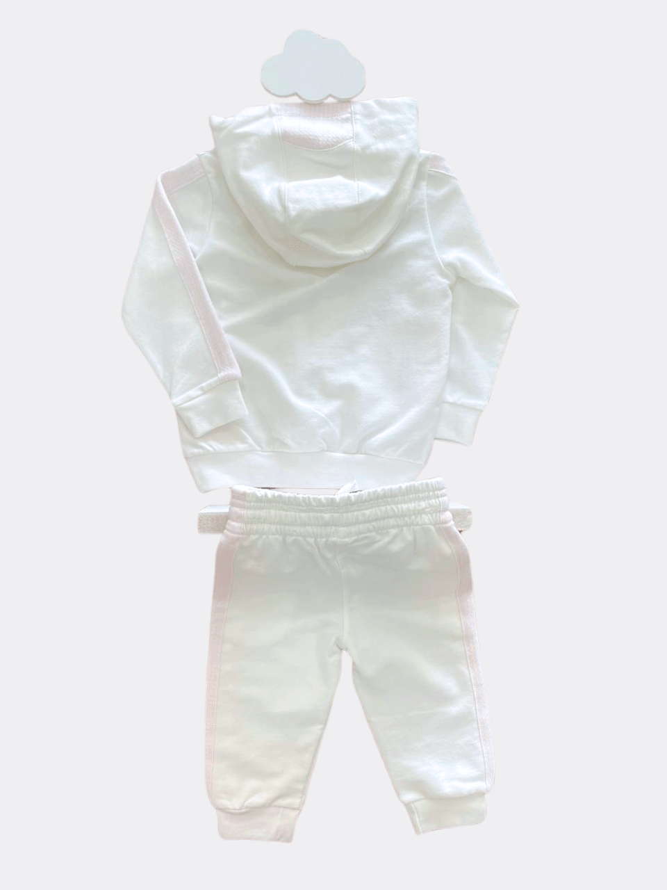 White And Pink With Ruffles 2-Pieces Set - La Farandole Paris