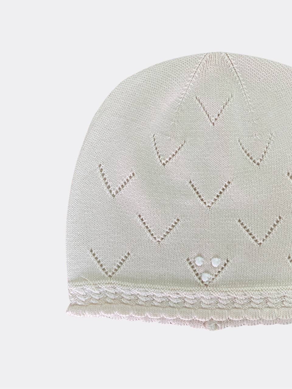 Beige Organic Cotton Hat