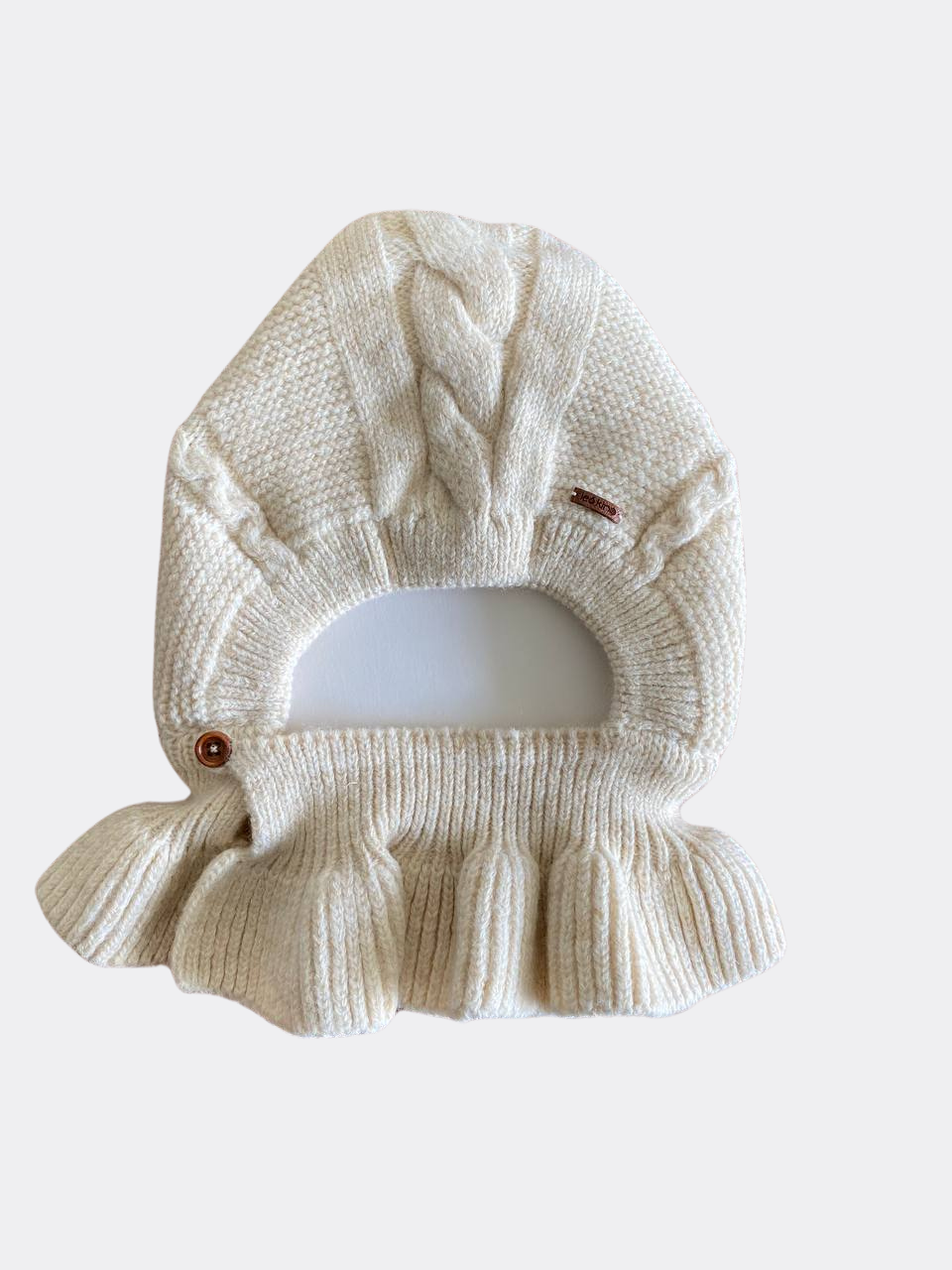 Light Beige Wool Hat Neck