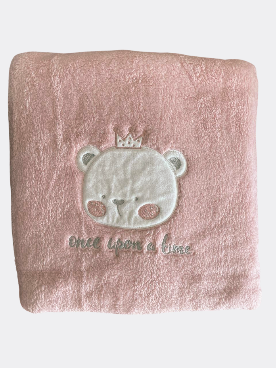 Pink Bear Thick Fur Bed Blanket