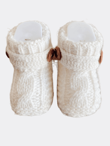 Brown Button Style Booties - La Farandole Paris