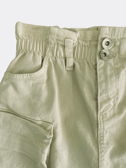 Beige Jeans Cargo Skirt - La Farandole Paris