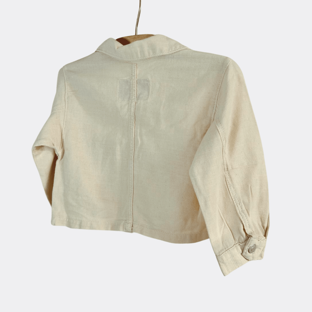 Beige Denim Jacket - La Farandole Paris