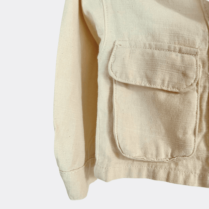 Beige Denim Jacket - La Farandole Paris