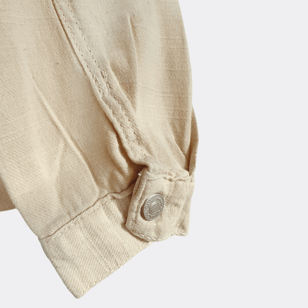 Beige Denim Jacket - La Farandole Paris