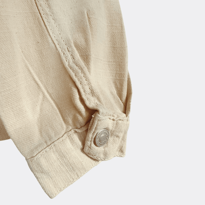 Beige Denim Jacket - La Farandole Paris