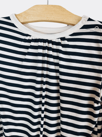Black/beige Zebra Set Cotton 2p - La Farandole Paris