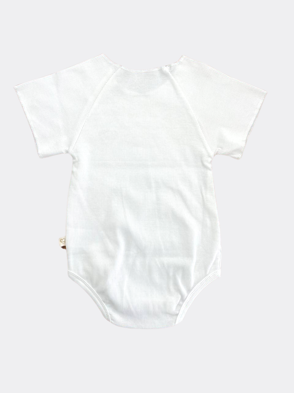 White Cotton Romper Short Sleeves