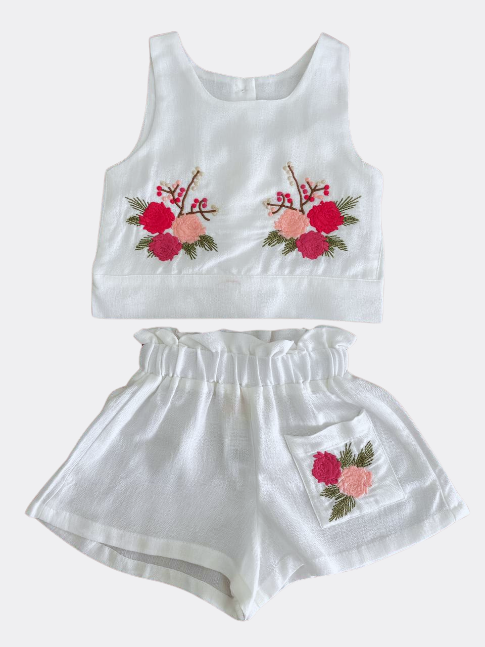 White Embroidered Set 2 Pieces