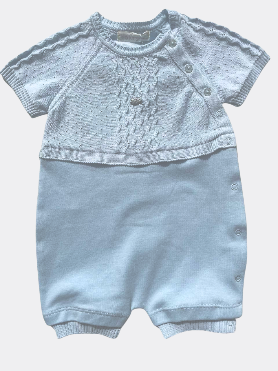 Blue Organic Cotton Overall Short Sleeves