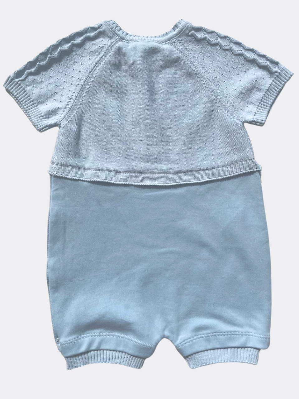 Blue Organic Cotton Overall Short Sleeves